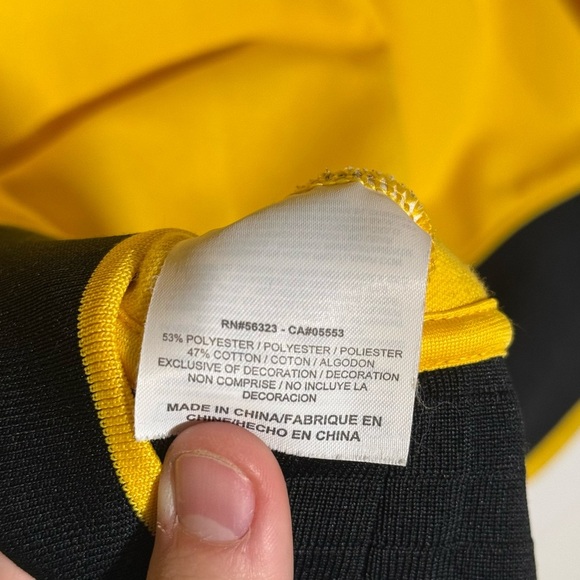 Nike Track Jacket Zip Up Black and Yellow Sweatshirt Size Large Y2K Striped - Picture 12 of 13